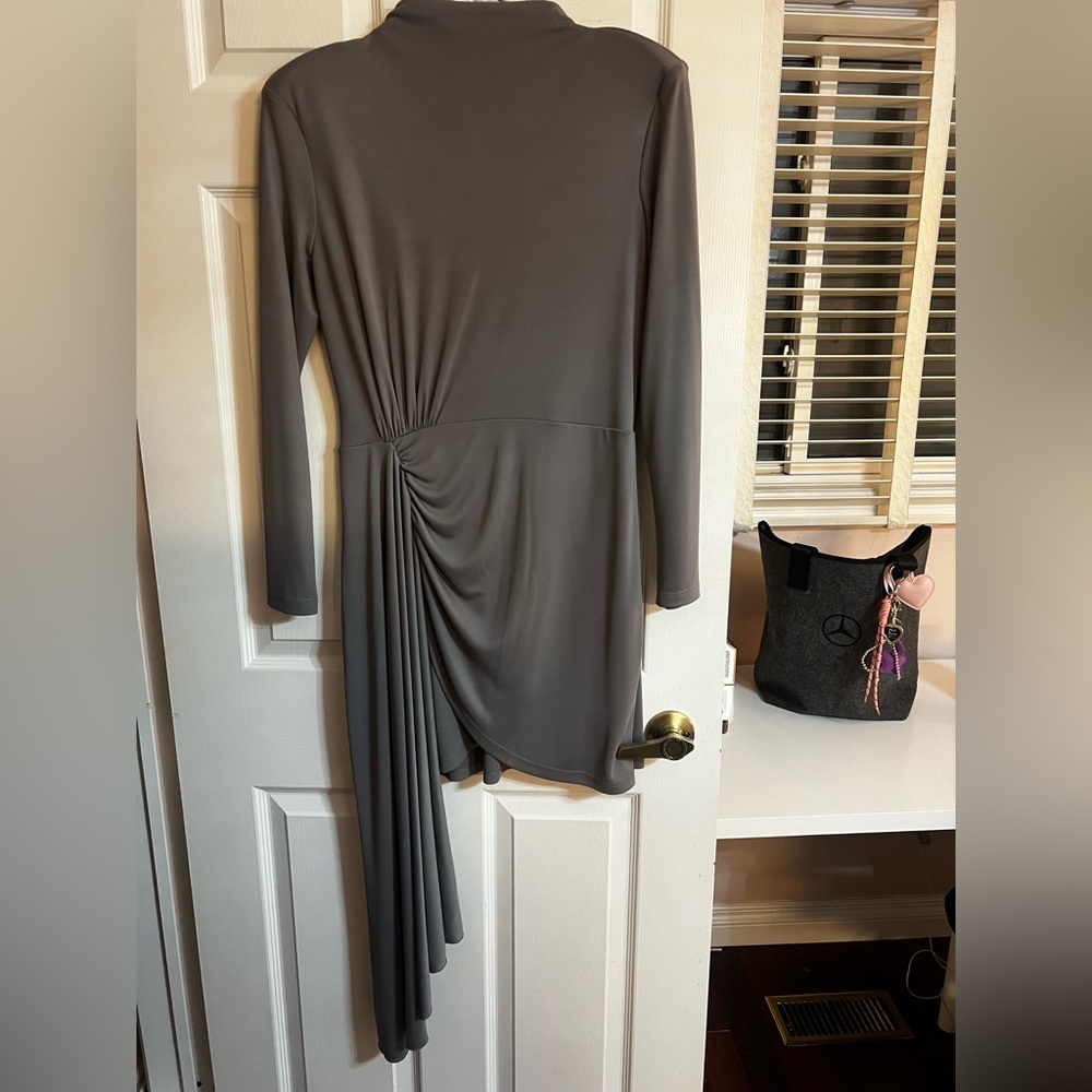 Zara Mini long sleeve Gray Dress - Picture 3 of 7